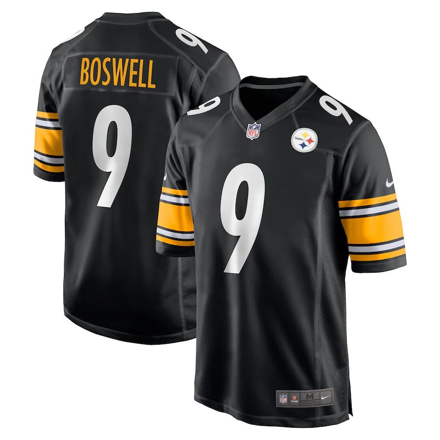 Men Pittsburgh Steelers #9 Chris Boswell Nike Black Game NFL Jersey